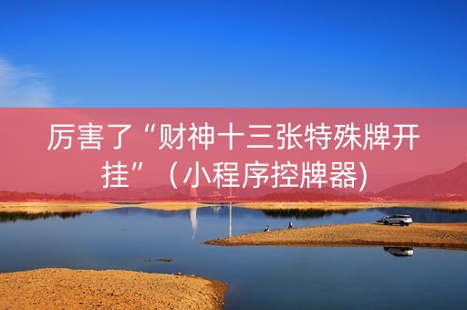 厉害了“财神十三张特殊牌开挂”（小程序控牌器)