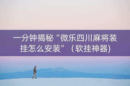 一分钟揭秘“微乐四川麻将装挂怎么安装”（软挂神器)