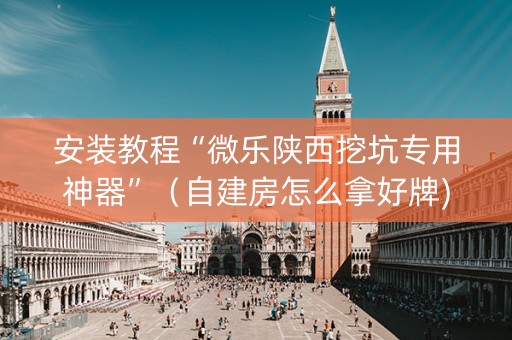 安装教程“微乐陕西挖坑专用神器”（自建房怎么拿好牌)