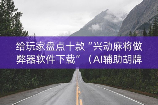 给玩家盘点十款“兴动麻将做弊器软件下载”（AI辅助胡牌规则)