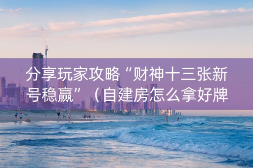 分享玩家攻略“财神十三张新号稳赢”（自建房怎么拿好牌)