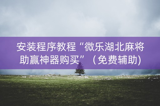 安装程序教程“微乐湖北麻将助赢神器购买”（免费辅助)