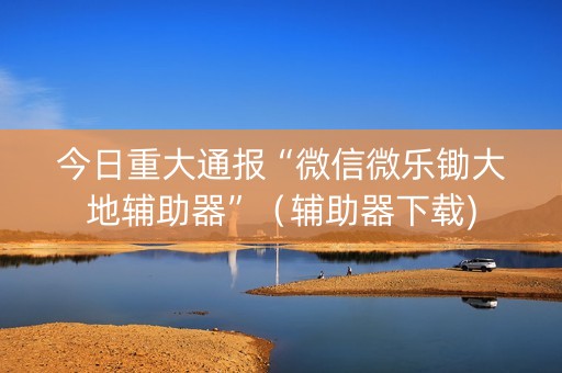 今日重大通报“微信微乐锄大地辅助器”（辅助器下载)