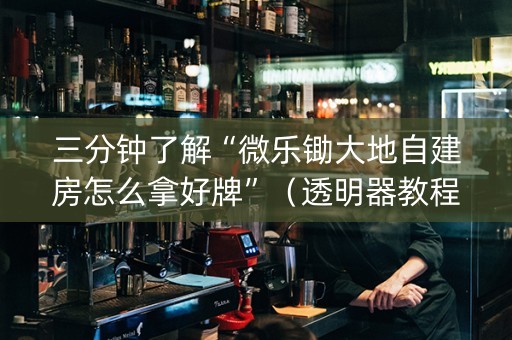 三分钟了解“微乐锄大地自建房怎么拿好牌”（透明器教程)
