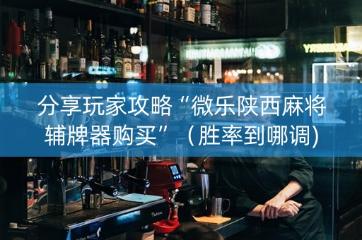 分享玩家攻略“微乐陕西麻将辅牌器购买”（胜率到哪调)