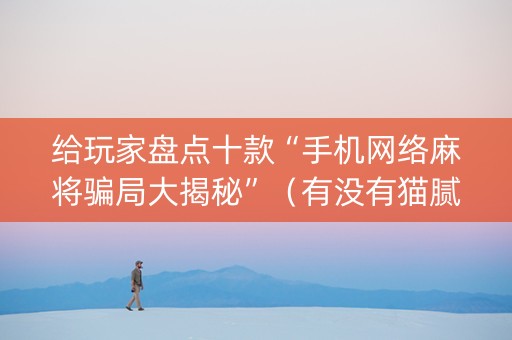 给玩家盘点十款“手机网络麻将骗局大揭秘”（有没有猫腻)