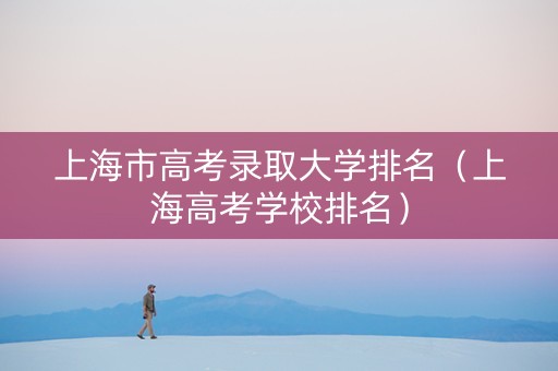 上海市高考录取大学排名（上海高考学校排名）