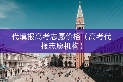 代填报高考志愿价格（高考代报志愿机构）
