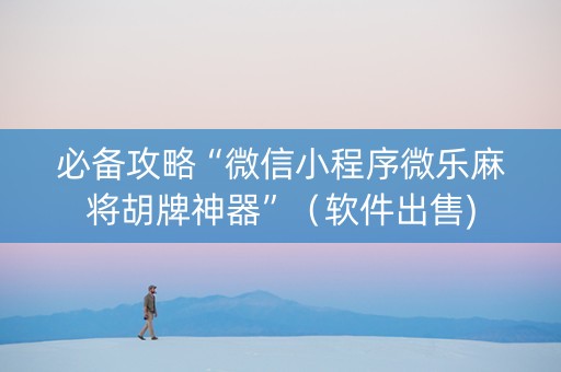 必备攻略“微信小程序微乐麻将胡牌神器”（软件出售)