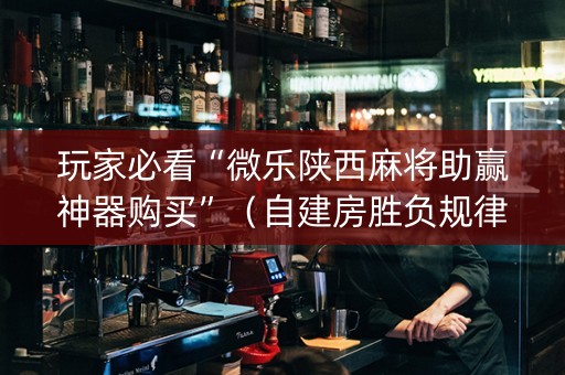 玩家必看“微乐陕西麻将助赢神器购买”（自建房胜负规律)