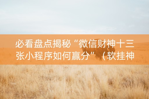 必看盘点揭秘“微信财神十三张小程序如何赢分”（软挂神器)