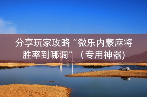 分享玩家攻略“微乐内蒙麻将胜率到哪调”（专用神器)
