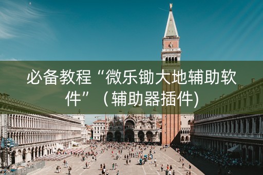 必备教程“微乐锄大地辅助软件”（辅助器插件)
