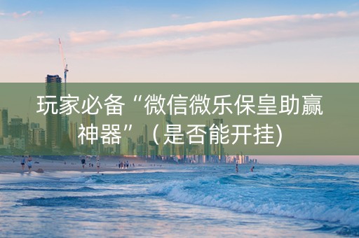 玩家必备“微信微乐保皇助赢神器”（是否能开挂)
