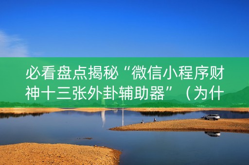 必看盘点揭秘“微信小程序财神十三张外卦辅助器”（为什么有人一直赢)