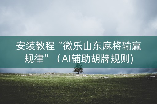 安装教程“微乐山东麻将输赢规律”（AI辅助胡牌规则)