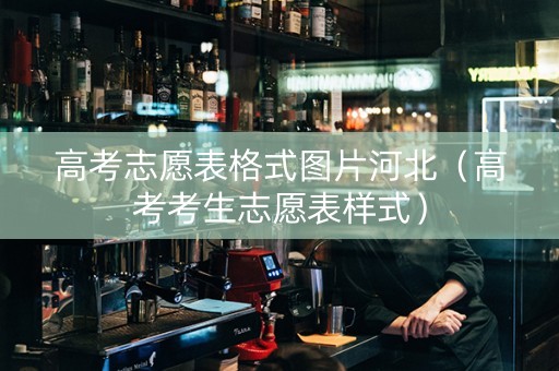 高考志愿表格式图片河北（高考考生志愿表样式）