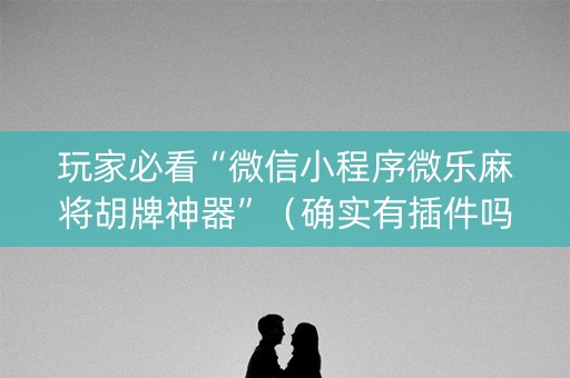 玩家必看“微信小程序微乐麻将胡牌神器”（确实有插件吗)