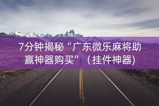 7分钟揭秘“广东微乐麻将助赢神器购买”（挂件神器)