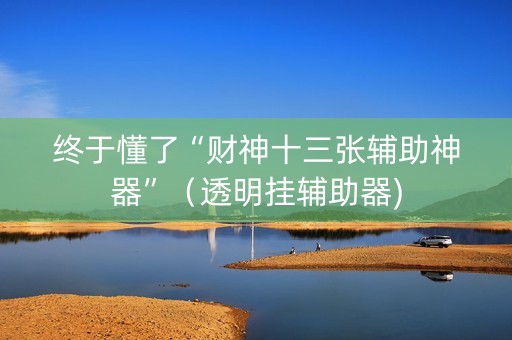 终于懂了“财神十三张辅助神器”（透明挂辅助器)
