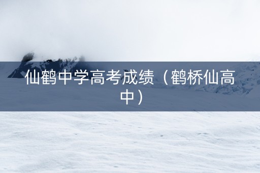 仙鹤中学高考成绩（鹤桥仙高中）