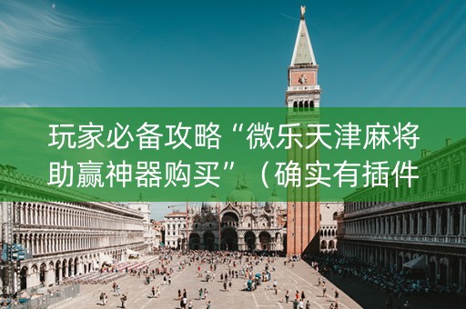 玩家必备攻略“微乐天津麻将助赢神器购买”（确实有插件吗)