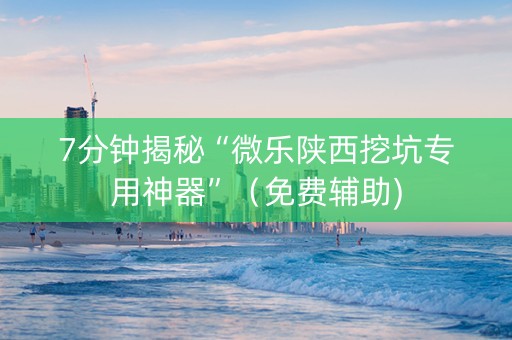 7分钟揭秘“微乐陕西挖坑专用神器”（免费辅助)