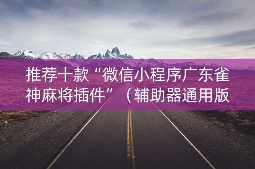 推荐十款“微信小程序广东雀神麻将插件”（辅助器通用版)