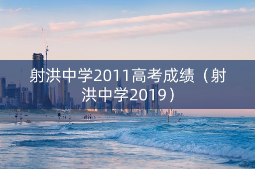 射洪中学2011高考成绩（射洪中学2019）