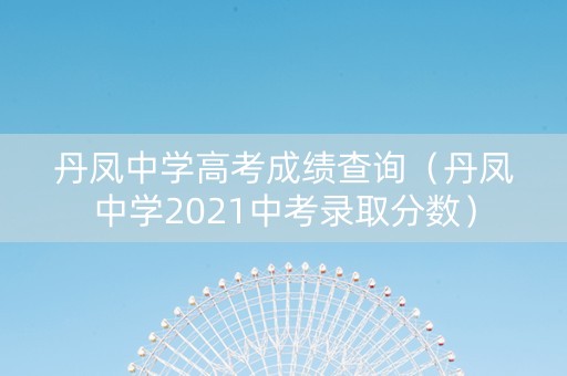 丹凤中学高考成绩查询（丹凤中学2021中考录取分数）