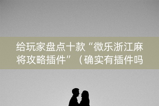 给玩家盘点十款“微乐浙江麻将攻略插件”（确实有插件吗)