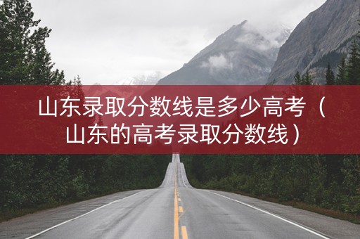 山东录取分数线是多少高考（山东的高考录取分数线）
