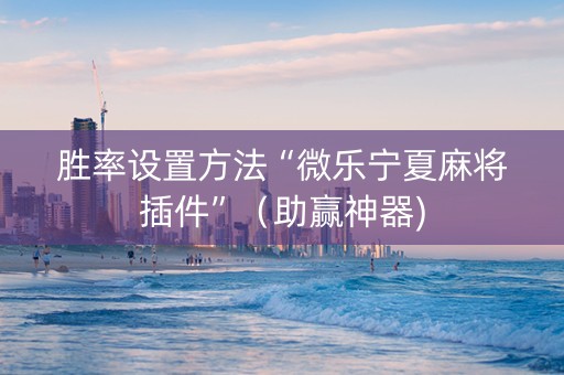 胜率设置方法“微乐宁夏麻将插件”（助赢神器)