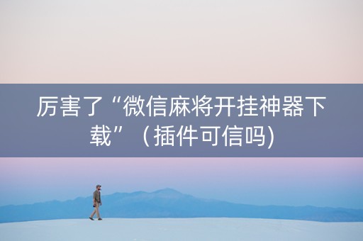 厉害了“微信麻将开挂神器下载”（插件可信吗)