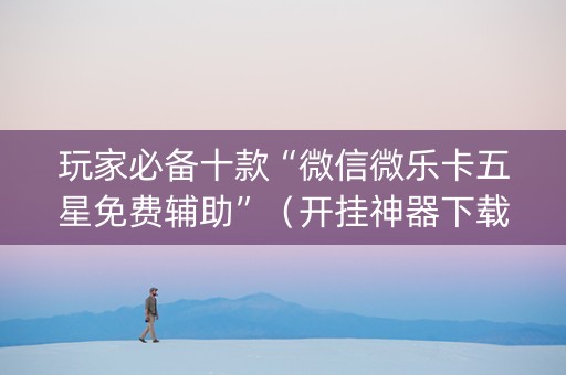 玩家必备十款“微信微乐卡五星免费辅助”（开挂神器下载)