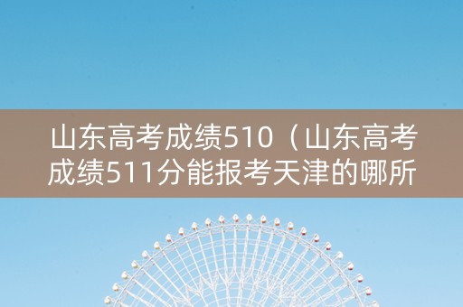 山东高考成绩510（山东高考成绩511分能报考天津的哪所大学）