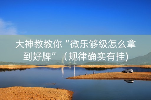 大神教教你“微乐够级怎么拿到好牌”（规律确实有挂)