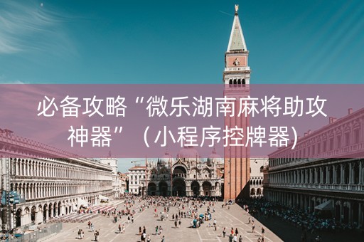 必备攻略“微乐湖南麻将助攻神器”（小程序控牌器)