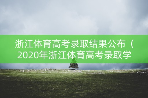 浙江体育高考录取结果公布（2020年浙江体育高考录取学校）
