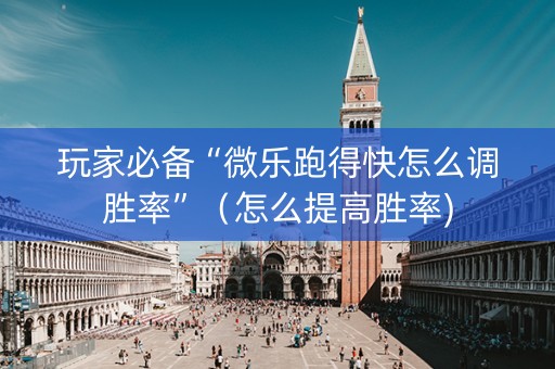 玩家必备“微乐跑得快怎么调胜率”（怎么提高胜率)