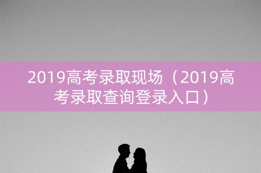 2019高考录取现场（2019高考录取查询登录入口）