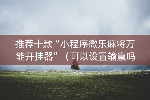 推荐十款“小程序微乐麻将万能开挂器”（可以设置输赢吗)