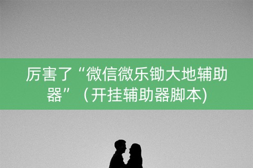 厉害了“微信微乐锄大地辅助器”（开挂辅助器脚本)