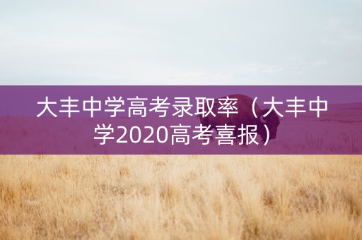 大丰中学高考录取率（大丰中学2020高考喜报）