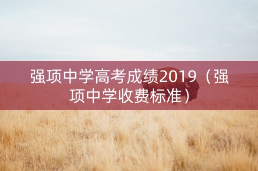 强项中学高考成绩2019（强项中学收费标准）