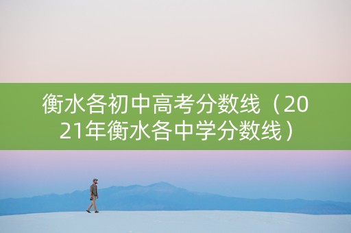 衡水各初中高考分数线（2021年衡水各中学分数线）