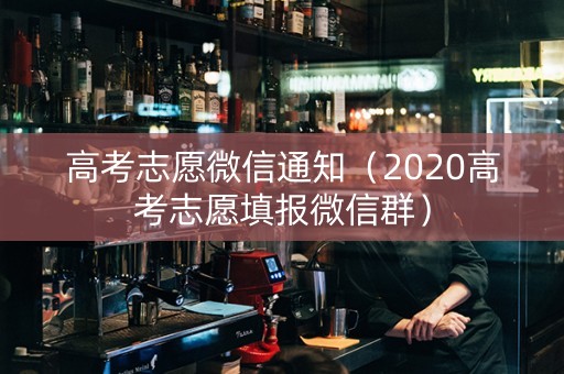 高考志愿微信通知（2020高考志愿填报微信群）