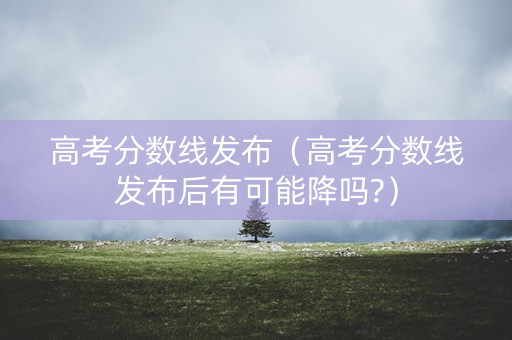 高考分数线发布（高考分数线发布后有可能降吗?）