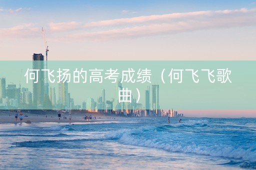 何飞扬的高考成绩（何飞飞歌曲）