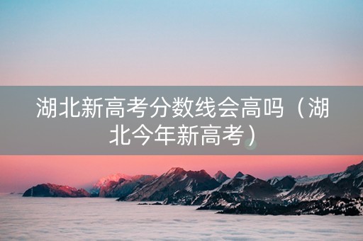 湖北新高考分数线会高吗（湖北今年新高考）
